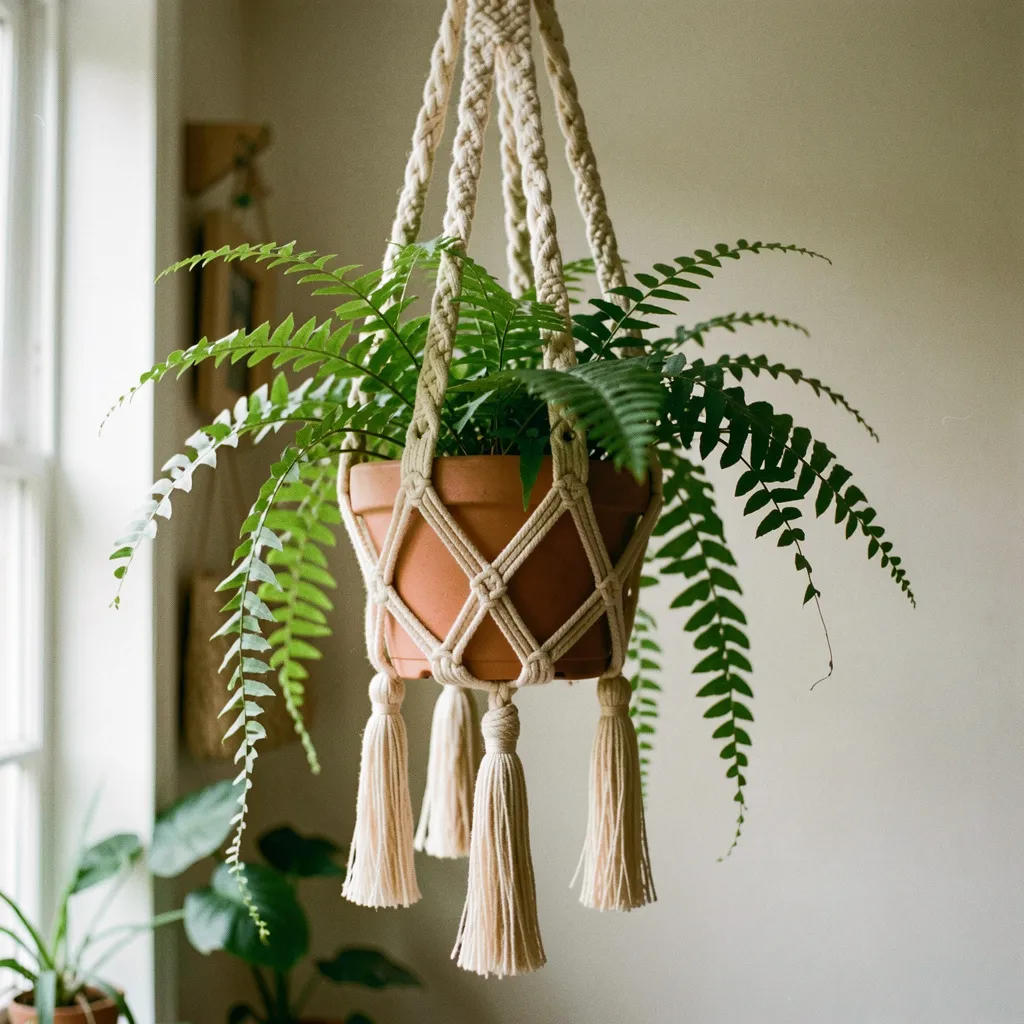 Makramé plantehenger design