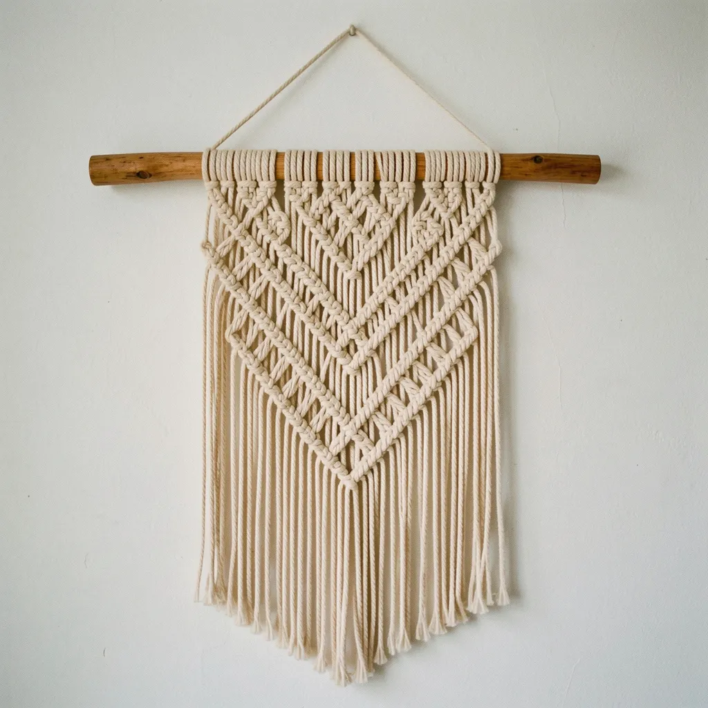 Makramé veggkunstverk