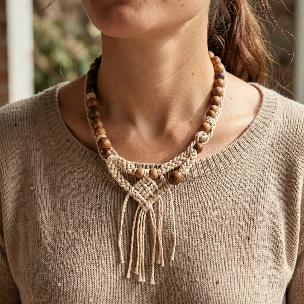 Makramé installasjon transformerer innendørsrom